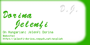 dorina jelenfi business card